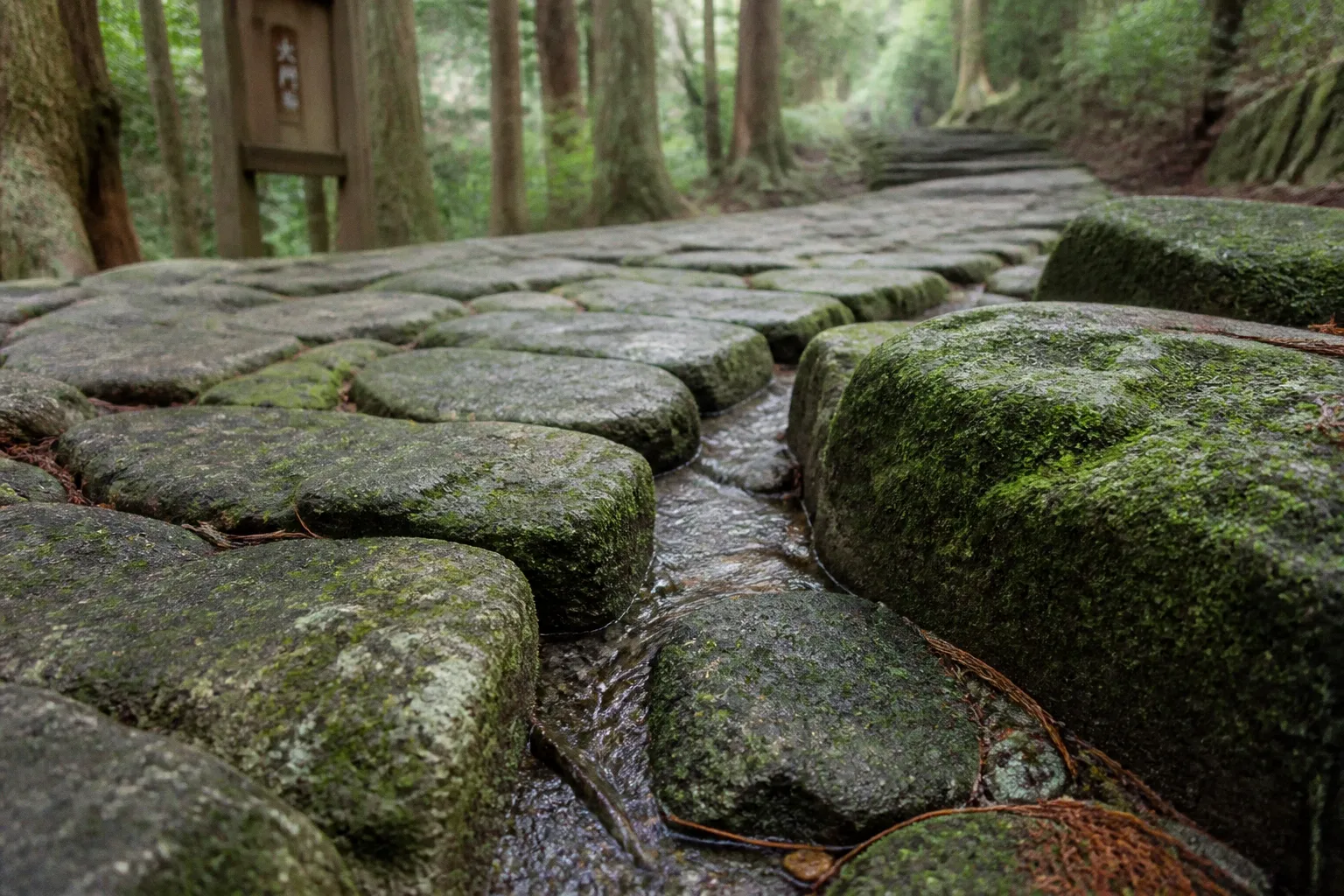 熊野古道の石畳が崩れない理由:大門坂に残る豪雨対策の歴史と排水構造